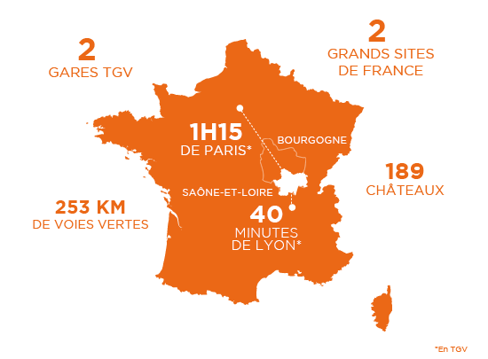 Saône et Loire tourisme | 1h15 de Paris